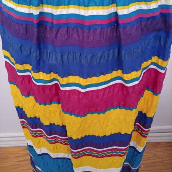 Vintage 80's cotton summer dress size Large - Picture 4 of 8